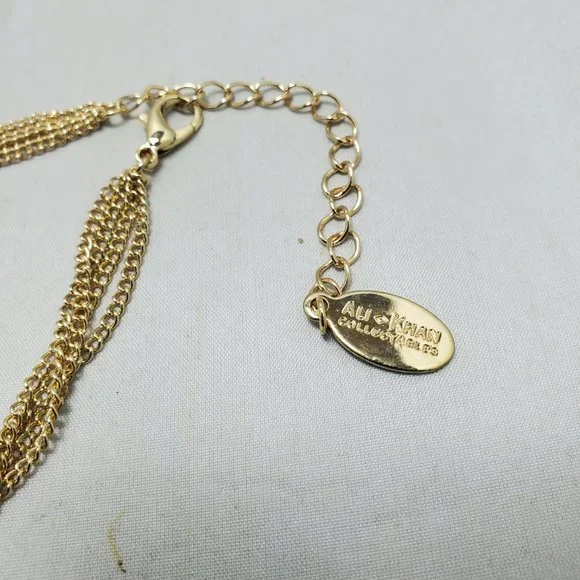 Ali khan Parisian green pearls and cluster necklace with crystal beads - Picture 10 of 10